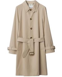 Burberry - Single Breasted Belted Trench Coat - Lyst
