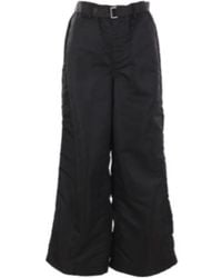Sacai - Wide-Leg Belted Cargo Trousers - Lyst