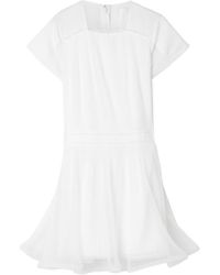 Givenchy - Logo Pleated And Spliced Silk Dress - Lyst