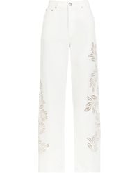 Rag & Bone - High-Waist Straight-Leg Jeans - Lyst