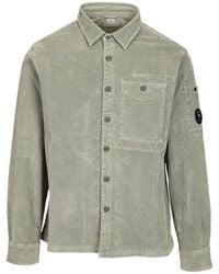 C.P. Company - Corduroy Long Sleeve Button Lens Shirt - Lyst
