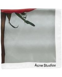 Acne Studios - Rose-Print Silk Scarf - Lyst