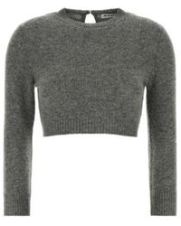 Jil Sander - Cropped Crew-Neck Knitted Jumper - Lyst