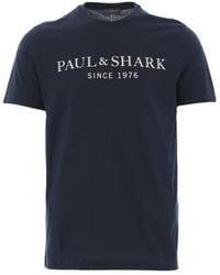 Paul & Shark - Round Collar Logo T-Shirt - Lyst