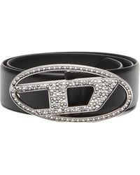 DIESEL - B-1Dr Crystal Buckle Belt - Lyst