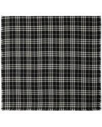 Burberry - Checkered Cashmere-Blend Scarf - Lyst