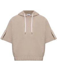 Brunello Cucinelli - Short-Sleeve Hooded Sweatshirt - Lyst