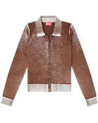 DIESEL - M-Loren Faded Reverse Printed Cardigan - Lyst