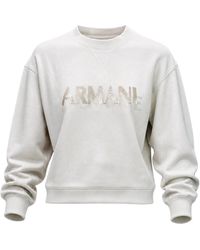 ARMANI EXCHANGE - Long-Sleeved Crew Neck Sweatshirt - Lyst