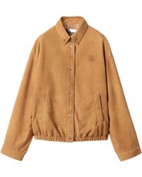 Miu Miu - Logo-Detailed Button-Up Jacket - Lyst