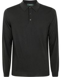 Zanone - Fine-Knit Polo Shirt - Lyst