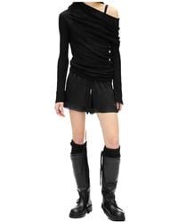 Ann Demeulemeester - Anda Lace-Trim Satin Shorts - Lyst