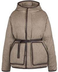 Tod's - Belted Hooded Padded Coat - Lyst