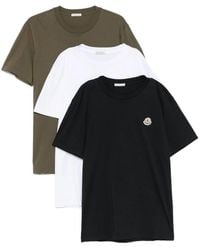 Moncler - Logo-Patch T-Shirt 3-Pack - Lyst