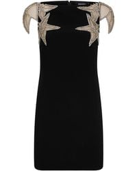 DSquared² - Star-Embellished Straight Hem Mini Dress - Lyst