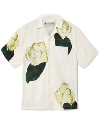 AllSaints - Nouvelle Short Sleeve Linen Blend Shirt - Lyst