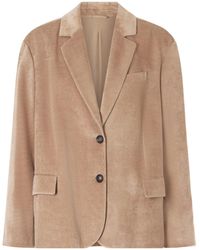Brunello Cucinelli - Single Breasted Long Sleeved Jacket - Lyst