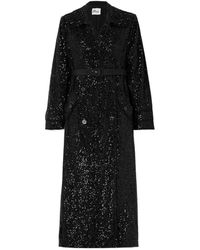 Self-Portrait - Sequined Double Breasted Coat - Lyst