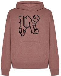 Palm Angels - Monogram Embroidered Knitted Hoodie - Lyst