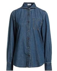 Brunello Cucinelli - Medium Denim Shirt - Lyst