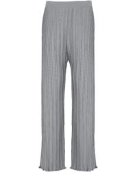 Lanvin - Pleated Straight Leg Pants - Lyst