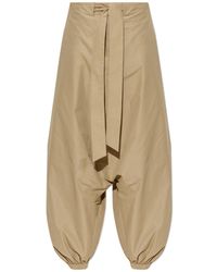 Balmain - Tie-Waist Drop-Crotch Pants - Lyst