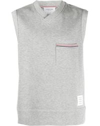 Thom Browne - Rwb-Stripe Cotton Vest - Lyst