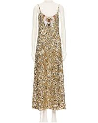 Valentino - Embroidered Tulle Illusione Midi Dress - Lyst