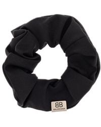 Balenciaga - Logo Patch Hair Scrunchie - Lyst