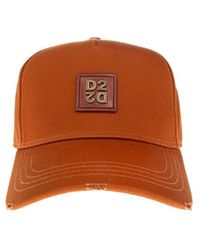 DSquared² - Logo-Patch Distressed Baseball Cap - Lyst