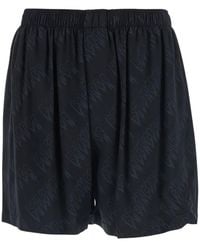 Balenciaga - Logo Detailed Elastic-Waist Shorts - Lyst