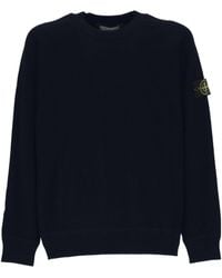 Stone Island - Logo Patch Crewneck Sweatshirt - Lyst