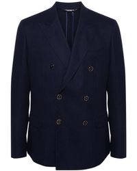 Dolce & Gabbana - Double-Breasted Long-Sleeved Blazer - Lyst