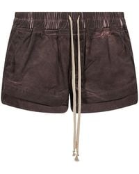 Rick Owens - Fog Drawstring-Waist Layered Shorts - Lyst