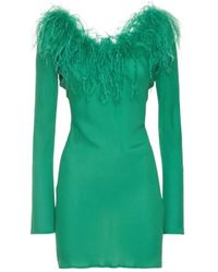 GIUSEPPE DI MORABITO - Viscose Mini Dress W/ Feathers - Lyst