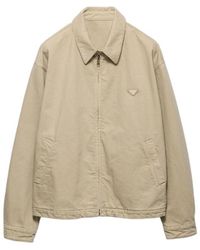 Prada - Old Denim Blouson Jacket - Lyst