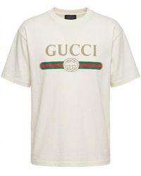 Gucci - Logo Cotton Jersey And Silk T-Shirt - Lyst