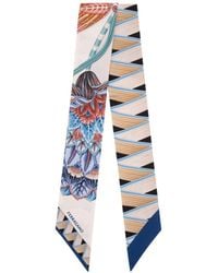 Ferragamo - Ferragamo Printed Twill Scarf - Lyst