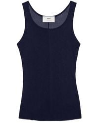 Ami Paris - Ami Crewneck Sleeveless Tank Top - Lyst