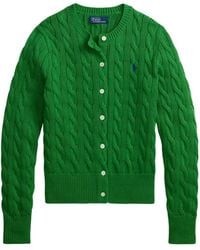 Polo Ralph Lauren - Cable-Knit Buttoned Cardigan - Lyst