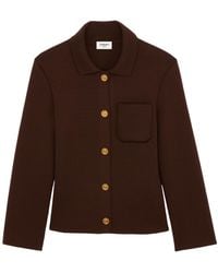 Saint Laurent - Button-Up Polo Cardigan - Lyst
