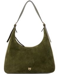 Pinko - Logo Charm Shoulder Bag - Lyst