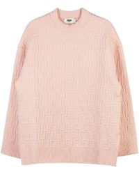 Fendi - All-Over Ff Motif Embossed Pullover - Lyst