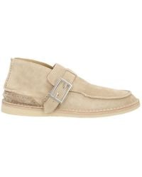 Fendi - Suede Desert Boots - Lyst