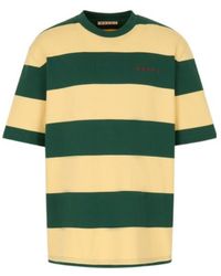 Marni - And Maxi-Stripe Cotton T-Shirt - Lyst
