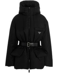 Prada - Logo Down Jacket - Lyst