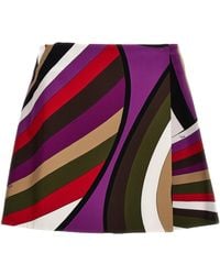 Emilio Pucci - Iride-Print Silk Mini Skirt - Lyst