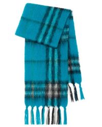 Burberry - Checked Fringed-Edge Scarf - Lyst
