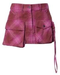 The Attico - Fay Cotton And Wool-Blend Miniskirt - Lyst