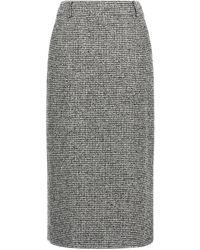 Ermanno Scervino - High Waist Back-Slit Midi Skirt - Lyst